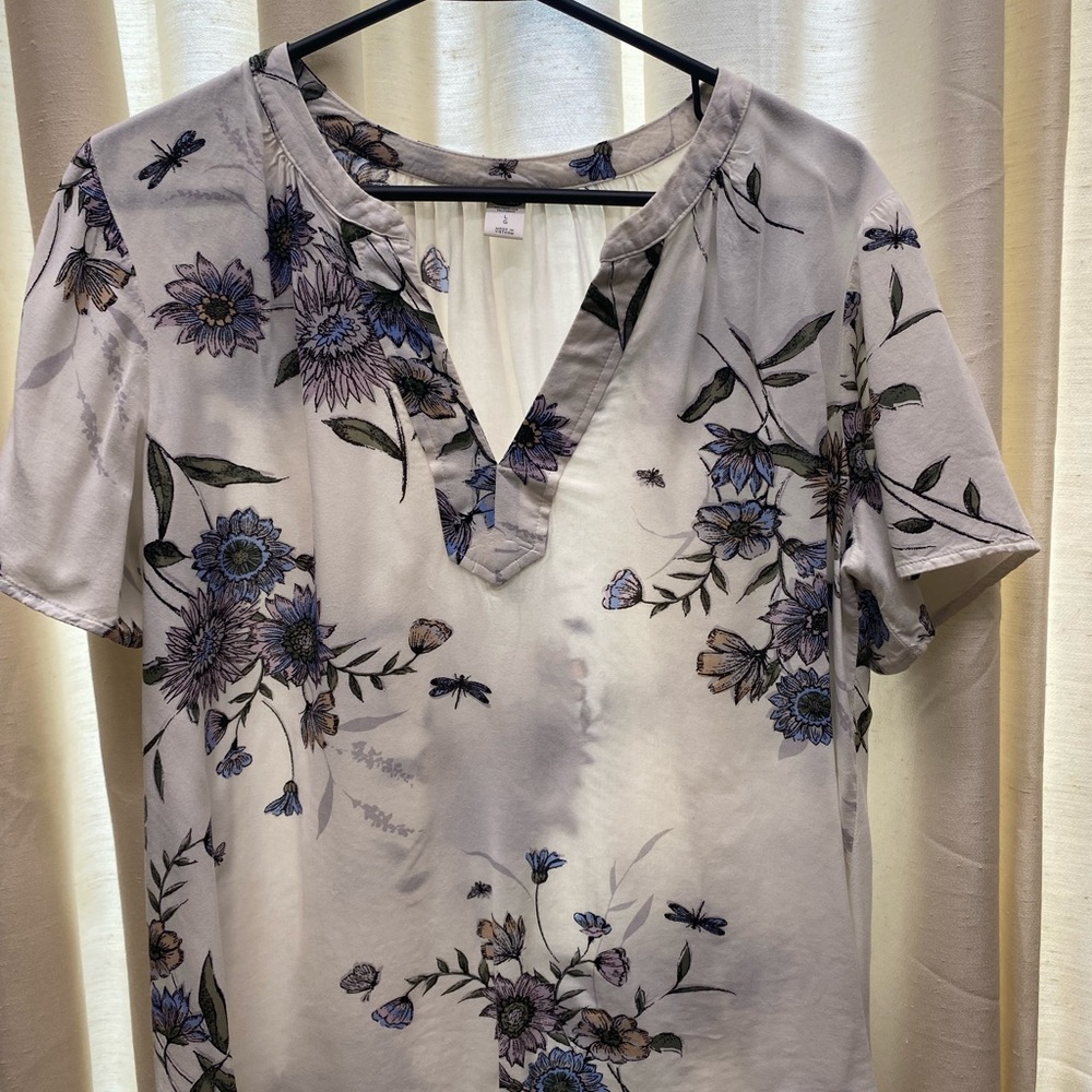 Ivory color floral top